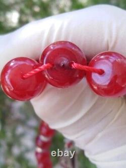 Faturan Veines Rouges Garmany Cherry Amber Bakelite Antique Perles De Prière Authentiques