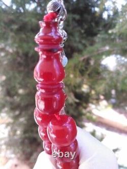 Faturan Veines Rouges Garmany Cherry Amber Bakelite Antique Perles De Prière Authentiques