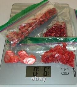 Lot de perles de corail rouge variété 6+ onces