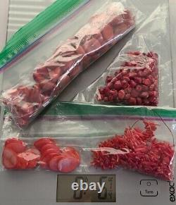 Lot de perles de corail rouge variété 6+ onces
