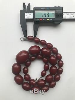 Old / Antique Bakélite Cherry''amber '' Collier (107,3 ​​g.) 209e