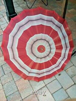 Parapluie Vintage Des Années 1920 Avec Poignée Amber Bakelite Et Laiton Et Chaîne En Laiton
