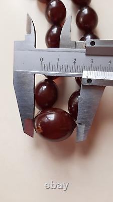 Perles anciennes en ambre de cerisier en bakélite, 96 grammes