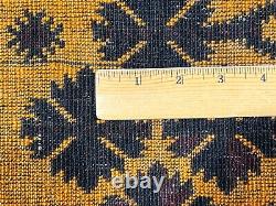 Tapis de zone en laine orientale Balouch tribal noué à la main en ambre et bourgogne 2'10 x 4'9