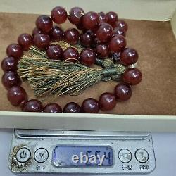 Testé Allemand Antique 33 Ambre Bakélite Perles De Prière Cerise Faturan Catalin