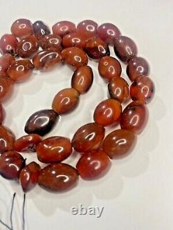 Vieille Cherry Amber Masbaha Prière Islamique 32 Perles Rosary Tasbih