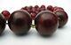 Vintage Cherry Amber Bakelite Round Bead Collier Art Déco 26 Pouces Longueur 88 Gms