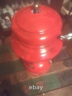 Vintage Coleman Lanterne Rouge Simple Modèle 200amber Globe 9-55collecteurs