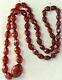 Vtg Antique 30 Inch Cherry Amber Bakelite Beads Collier 40 Grammes